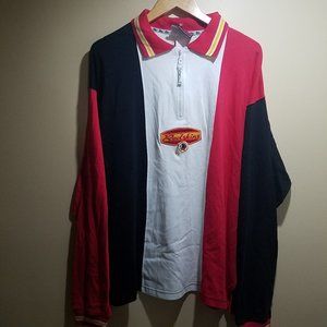 NWT Pro Player Washington Redskins Long Sleeve Polo NFL Shirt Size XL